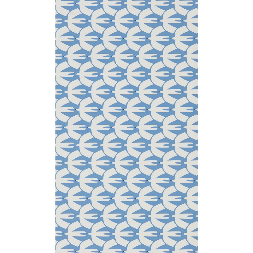 Pajaro Swallows Wallpaper 111828 by Scion in Electric Blue